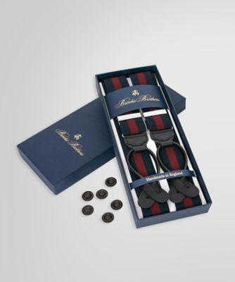 ポリエステルストレッチ ストライプサスペンダー | Brooks Brothers