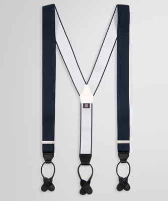 ＜Brooks Brothers＞ポリエステルストレッチ　ソリッドサスペンダー