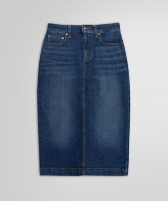 ＜Brooks Brothers＞コットン　ストレッチ　ファイブポケット　デニム　ミディスカート