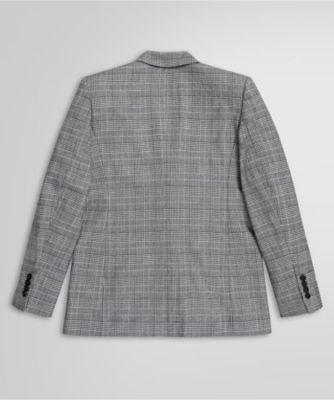 ポリエステルブレンド グレンチェック シングル1ボタン