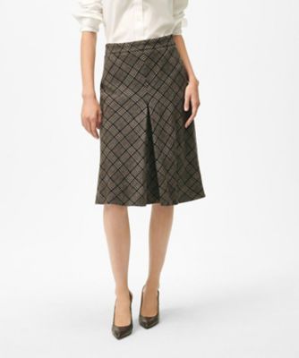 ＜Brooks Brothers＞ウール　グレンチェック　Ａラインスカート