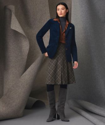ウール グレンチェック Aラインスカート | Brooks Brothers