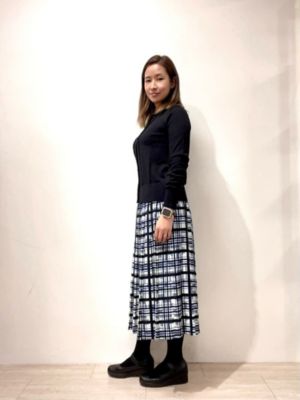 【美品】rokh× フローラルプリントプリーツスカート 花柄ロングプリーツスカート フラワープリント シフォン[品番