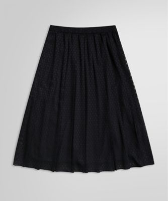 ＜Brooks Brothers＞ポリエステル　シアー　カットジャカード　Ａライン　ミディプリーツスカート