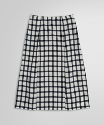 ＜Brooks Brothers＞ポリエステル　チェックプリント　ソフトタックスカート