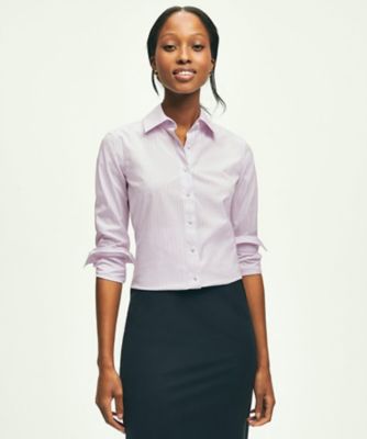 ＜Brooks Brothers＞ストレッチコットン　ストライプシャツ　Ｆｉｔｔｅｄ　Ｆｉｔ