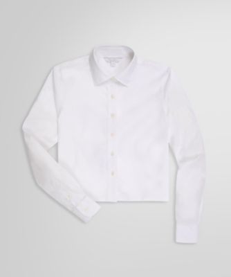 ＜Brooks Brothers＞スーピマコットンストレッチ　クロップド　ブラウス