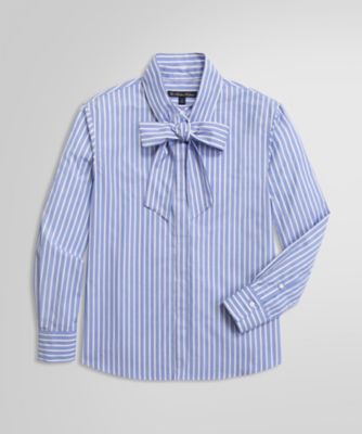 コットン ストライプ ボウタイブラウス | Brooks Brothers/ブルックス 