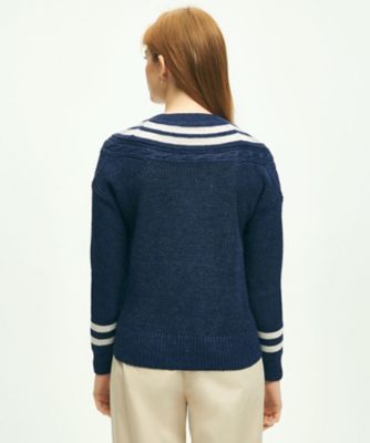 リネン オーバーサイズ テニスセーター | Brooks Brothers/ブルックス