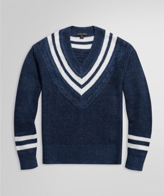 リネン オーバーサイズ テニスセーター | Brooks Brothers/ブルックス