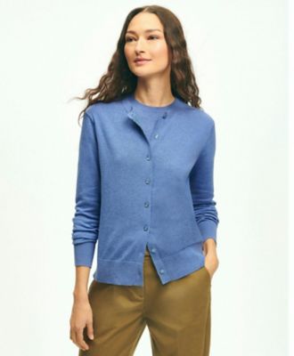 ＜Brooks Brothers＞スーピマコットン　クルーネック　カーディガン