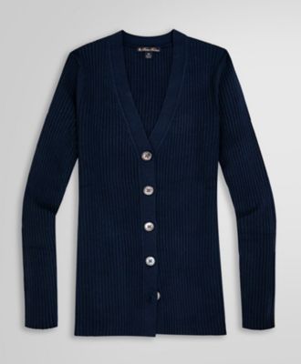 シルクブレンド Vネック リブカーディガン | Brooks Brothers