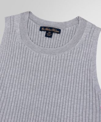 シルクブレンド クルーネック ノースリーブセーター | Brooks