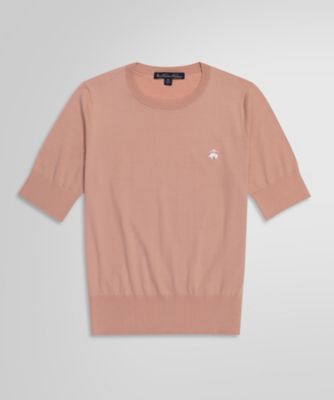 ＜Brooks Brothers＞キュプラ／ナイロン　ＧＦロゴ　ショートスリーブセーター