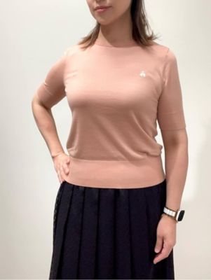 ブルックスブラザーズ（Brooks Brothers）/キュプラ/ナイロン GFロゴ ショートスリーブセーター キュプラ／ナイロン GFロゴ ショートスリーブセーター | Brooks