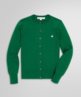 ＜Brooks Brothers＞キュプラ／ナイロン　ＧＦロゴ　クルーネックカーディガン