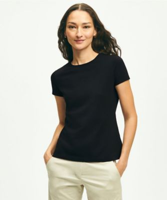 ＜Brooks Brothers＞コットン／レーヨン　ストレッチピケ　Ｔシャツ