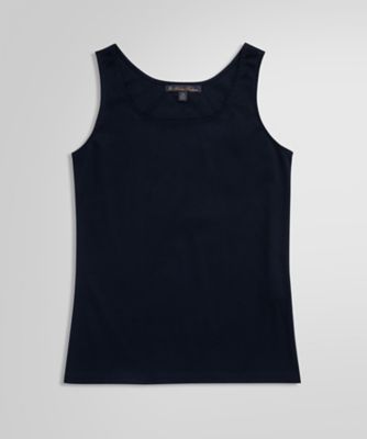 コットン スクエアラウンドネック タンクトップ | Brooks Brothers