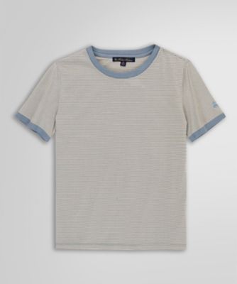 ＜Brooks Brothers＞コットン　ストライプ　リンガーＴシャツ