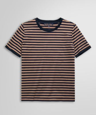コットン ストライプ リンガーTシャツ | Brooks Brothers