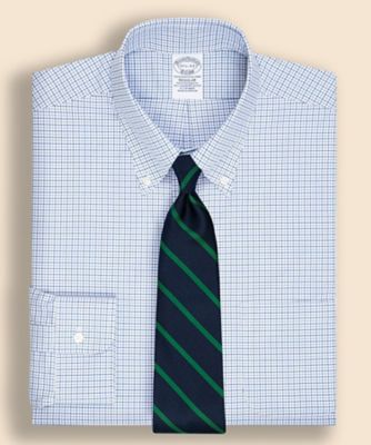 ＜Brooks Brothers＞スーピマコットンストレッチ　ブロードクロス　チェック　ドレスシャツ　Ｒｅｇｕｌａｒ　Ｆｉｔ