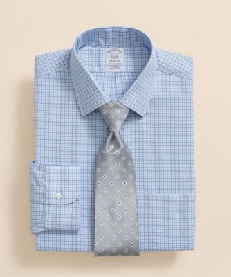 ＜Brooks Brothers＞スーピマコットンストレッチ　ロイヤルオックスフォード　チェック　ドレスシャツ　Ｒｅｇｕｌａｒ　Ｆｉｔ