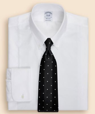 ＜Brooks Brothers＞コットン　オックスフォード　ピケビブフロント　フレンチカフス　フォーマルボタンダウンシャツ　Ｒｅｇｕｌａｒ　Ｆｉｔ