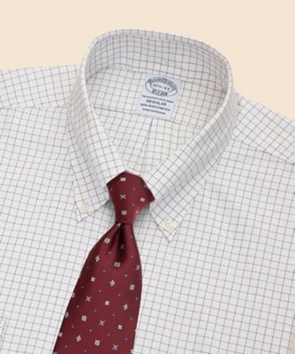 ストレッチピンポイントオックスフォード チェック ドレスシャツ