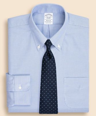 ＜Brooks Brothers＞ストレッチドビー　チェック　ドレスシャツ　Ｒｅｇｕｌａｒ　Ｆｉｔ