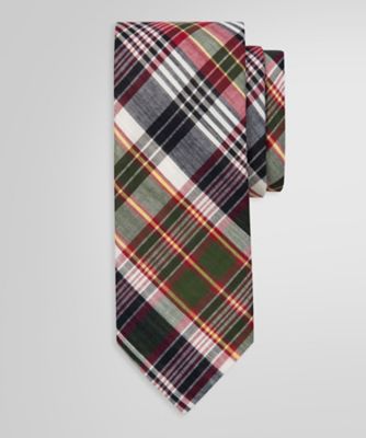 【新品】Brooks Brothers コットン/シルク マドラスチェックタイ コットン マドラスチェックタイ | Brooks Brothers/ブルックス