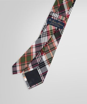 【新品】Brooks Brothers コットン/シルク マドラスチェックタイ コットン マドラスチェックタイ | Brooks Brothers/ブルックス