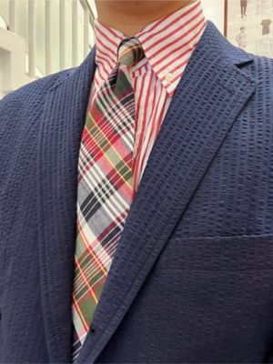 【新品】Brooks Brothers コットン/シルク マドラスチェックタイ コットン マドラスチェックタイ | Brooks Brothers/ブルックス