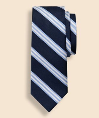 BROOKS BROTHERS ストライプ レップタイ Brooks Brothers｜シルク ワイドバーストライプ レップタイ
