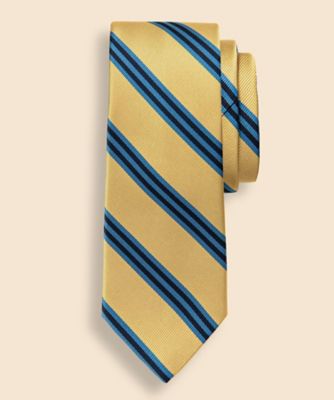 【送料無料】Brooks Brothers/ブルックス ブラザーズ シルク BB#1ストライプ レップタイ Made in USA 706イエロー系その他 ネクタイ【三越伊勢丹/公式】
