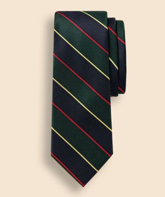 シルク／コットン サテン ストライプタイ | Brooks Brothers