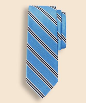 【送料無料】Brooks Brothers/ブルックス ブラザーズ シルク ミニBB#1ストライプ レップタイ Made in USA 501ブルー ネクタイ【三越伊勢丹/公式】