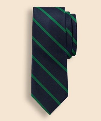 【美品】Brooks Brothers／ソリッド／レップタイ／ネイビー シルク ソリッド レップタイ Made in USA | Brooks