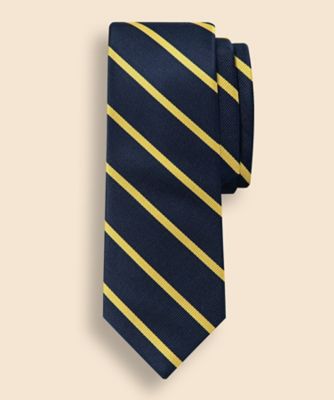 【美品】Brooks Brothers／ソリッド／レップタイ／ネイビー シルク ソリッド レップタイ Made in USA | Brooks