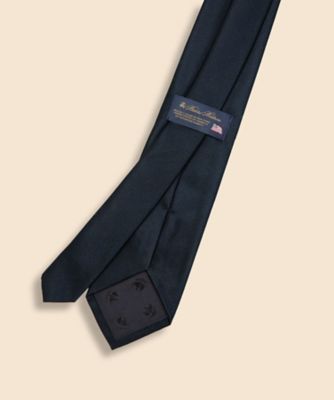 【美品】Brooks Brothers／ソリッド／レップタイ／ネイビー シルク ソリッド レップタイ Made in USA | Brooks