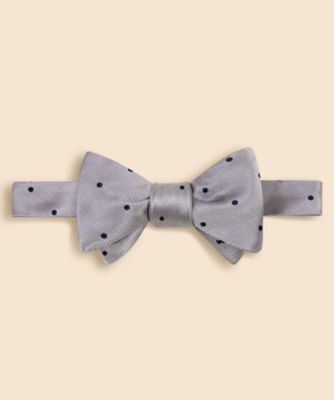 【送料無料】Brooks Brothers/ブルックス ブラザーズ シルク ドット レップボウタイ Made in USA 200グレー ネクタイ【三越伊勢丹/公式】