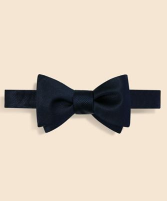 【美品】Brooks Brothers／ソリッド／レップタイ／ネイビー シルク ソリッド レップボウタイ Made in USA | Brooks