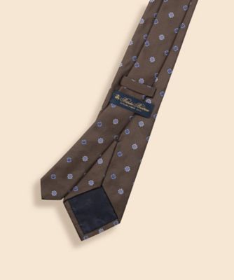 シルク フラワー×スクエアモチーフ ジャカードタイ | Brooks