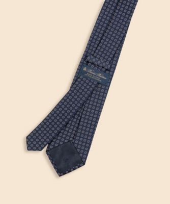 シルク／コットン 2トーンフラワー ジャカードタイ | Brooks