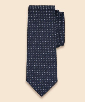 シルク ドット×スクエア ジャカードタイ | Brooks Brothers