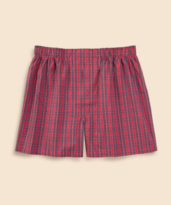 ＜Brooks Brothers＞コットンブロードクロス　ホリデータータンチェック　ボクサーショーツ　Ｔｒａｄｉｔｉｏｎａｌ　Ｆｉｔ