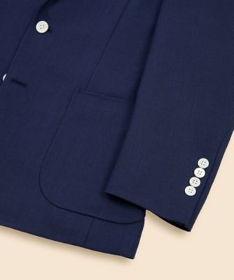 ウール／モヘヤ ホップサック 2ボタンアンコンジャケット