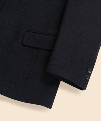 ハリスツイード ヘリンボーン 段返り3ボタンサックジャケット