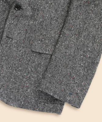 ウールドネガルツイード 段返り3ボタンサックジャケット