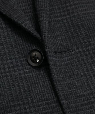 ウール ニット グレンチェック シングル2ボタンジャケット