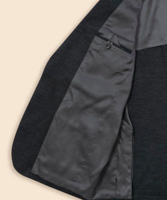 ウール ニット グレンチェック シングル2ボタンジャケット